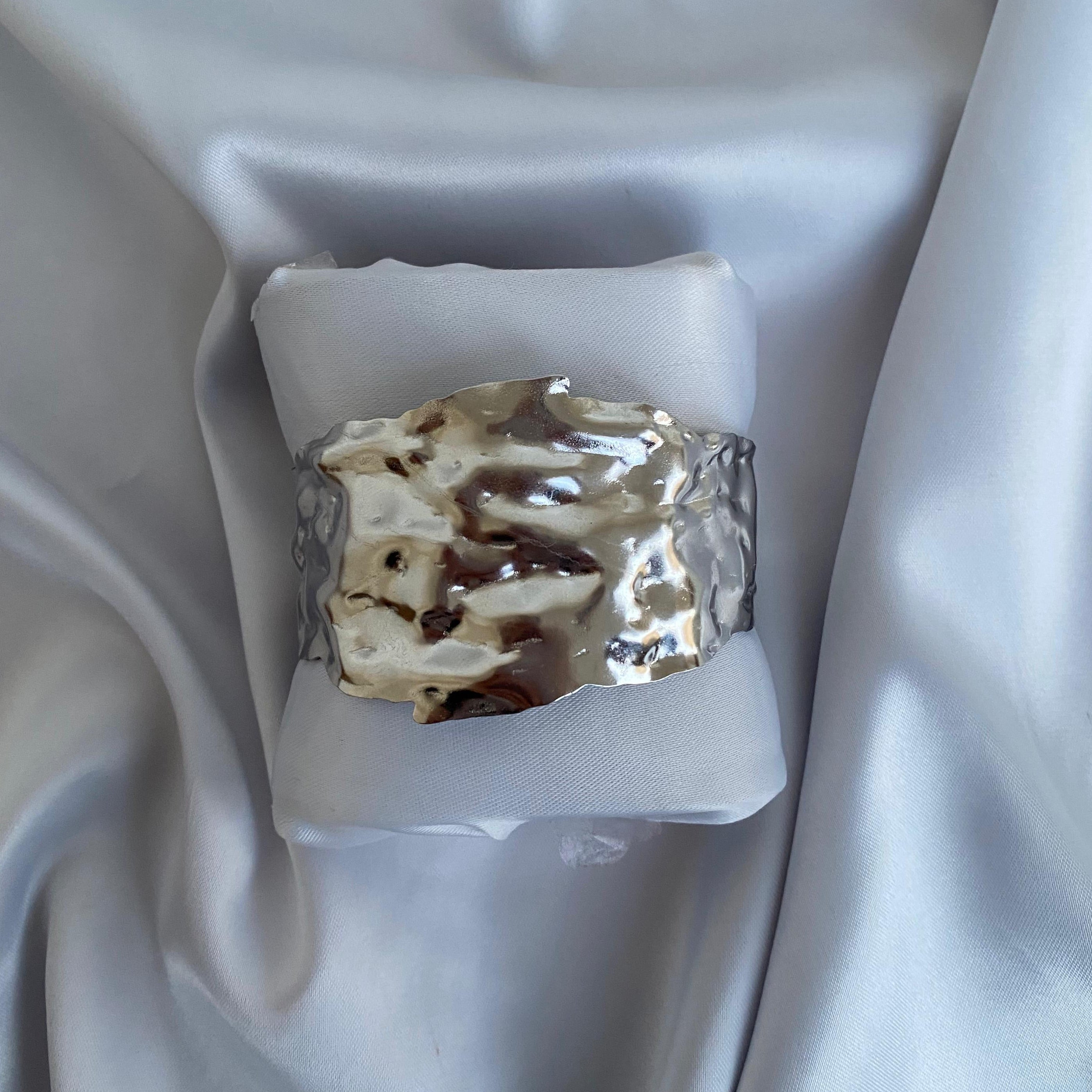 Molten Silver Bangle